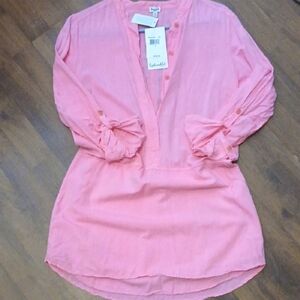 SPLENDID Women's Bubblegum Pink Tunic Style Top NWOT